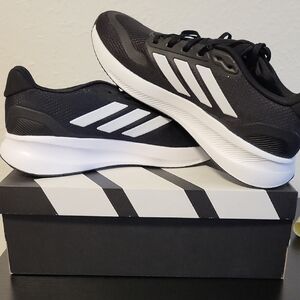 Adidas Men's Runfalcon 5 Black and White Running Sneakers